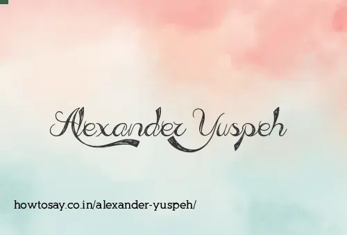 Alexander Yuspeh