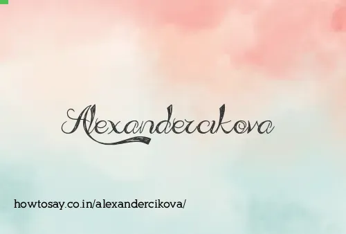 Alexandercikova