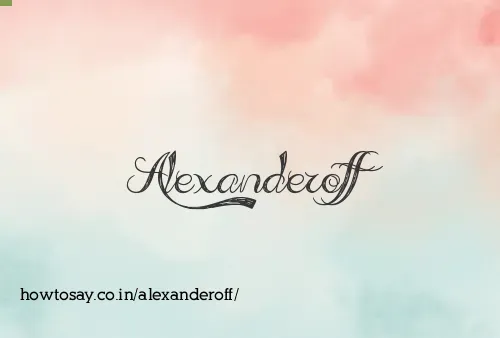 Alexanderoff