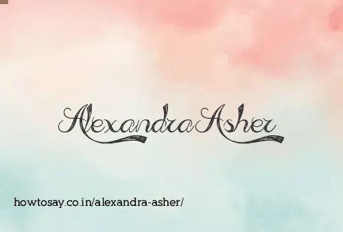 Alexandra Asher