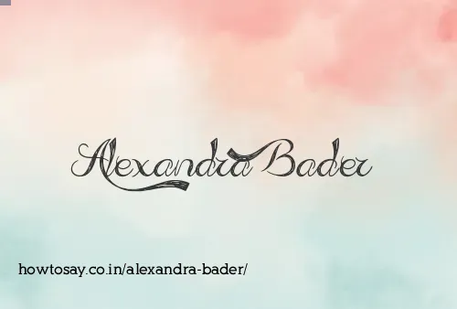 Alexandra Bader