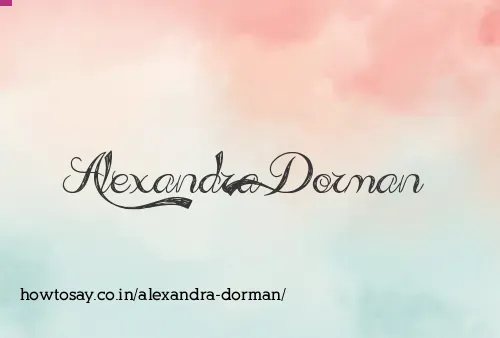Alexandra Dorman