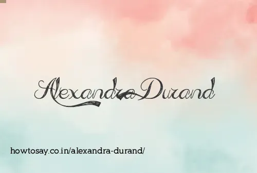 Alexandra Durand