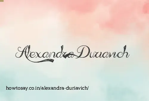 Alexandra Duriavich