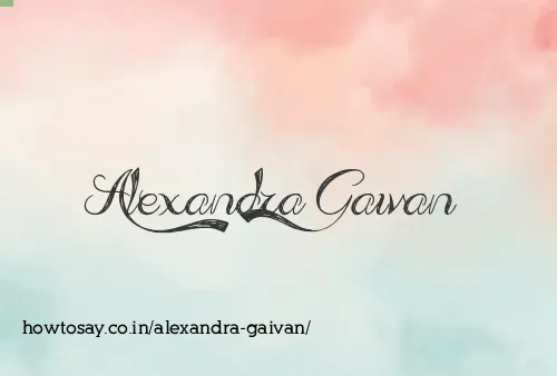 Alexandra Gaivan