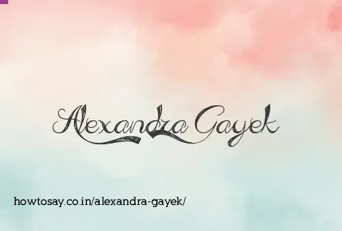 Alexandra Gayek