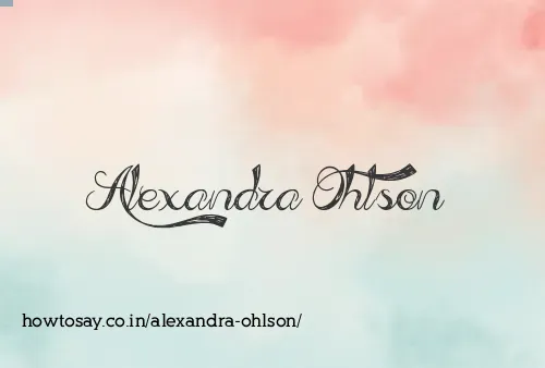 Alexandra Ohlson