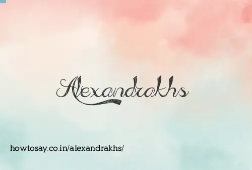 Alexandrakhs