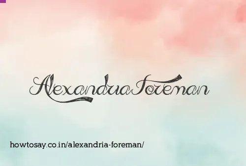 Alexandria Foreman