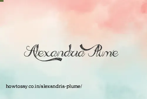 Alexandria Plume