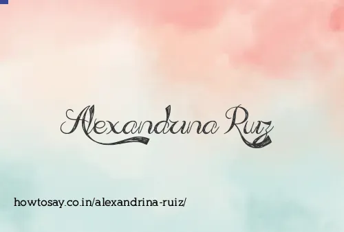 Alexandrina Ruiz