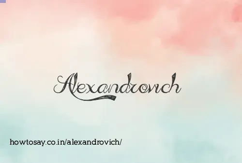 Alexandrovich
