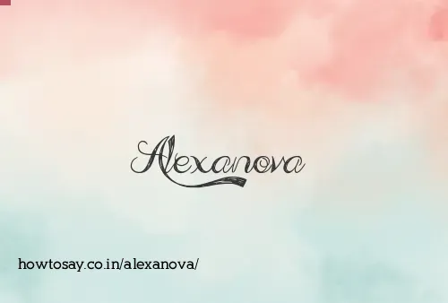 Alexanova