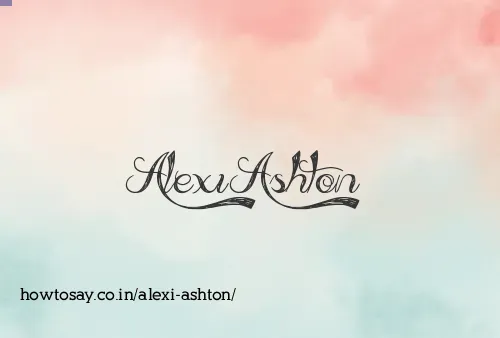 Alexi Ashton