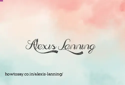 Alexis Lanning