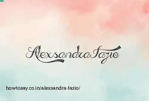 Alexsandra Fazio