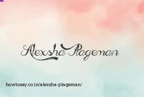 Alexsha Plageman