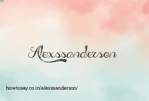 Alexssanderson