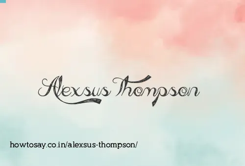 Alexsus Thompson