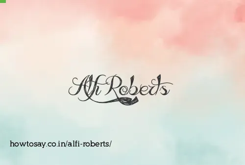 Alfi Roberts