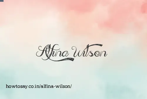 Alfina Wilson