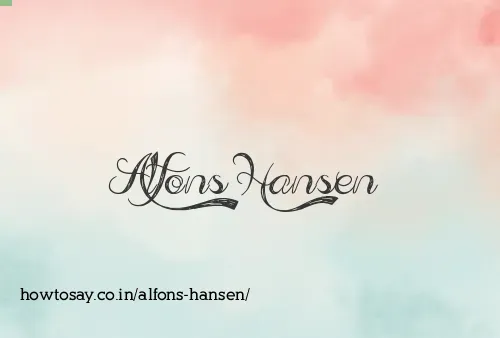 Alfons Hansen