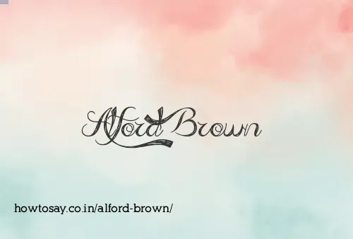 Alford Brown