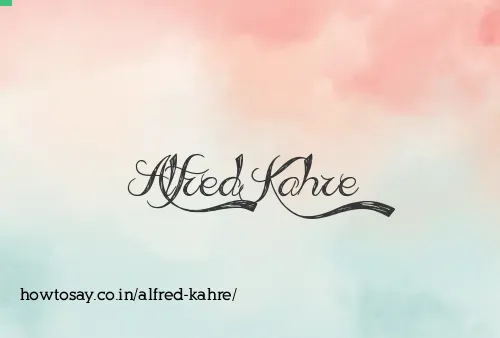 Alfred Kahre