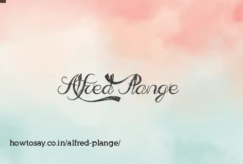 Alfred Plange