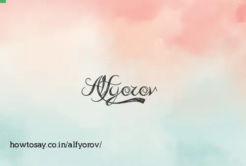 Alfyorov