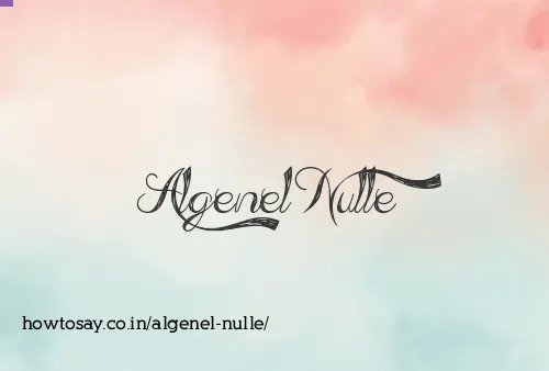 Algenel Nulle