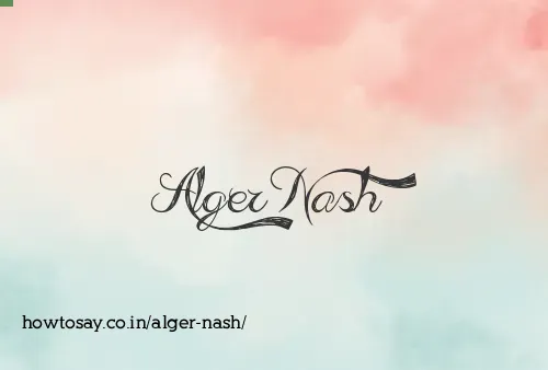 Alger Nash