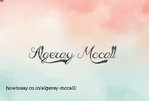Algeray Mccall