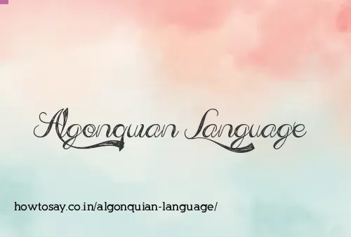 Algonquian Language