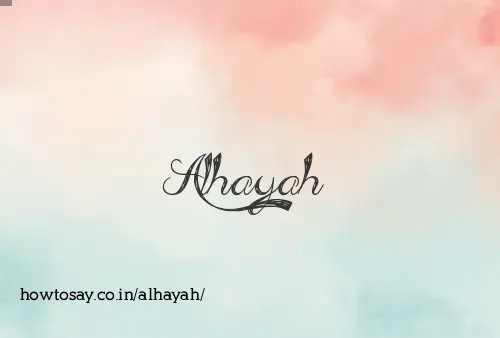 Alhayah