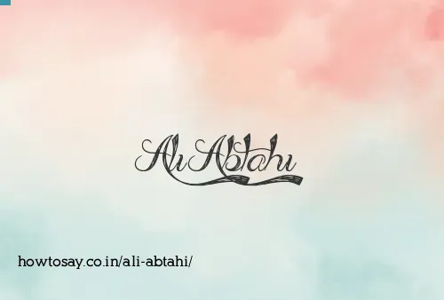 Ali Abtahi