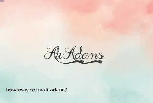 Ali Adams