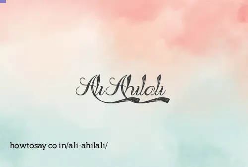 Ali Ahilali