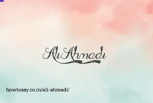 Ali Ahmadi