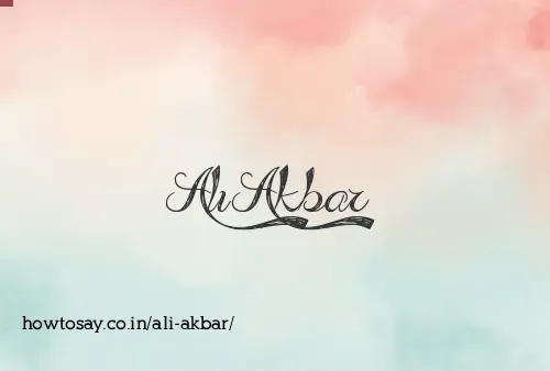 Ali Akbar