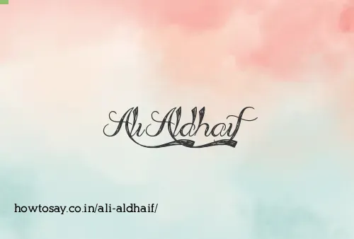 Ali Aldhaif