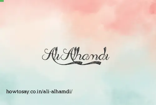Ali Alhamdi