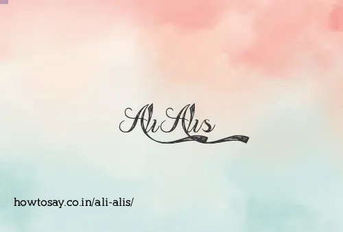 Ali Alis