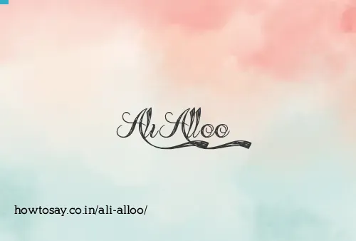Ali Alloo