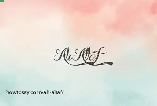 Ali Altaf