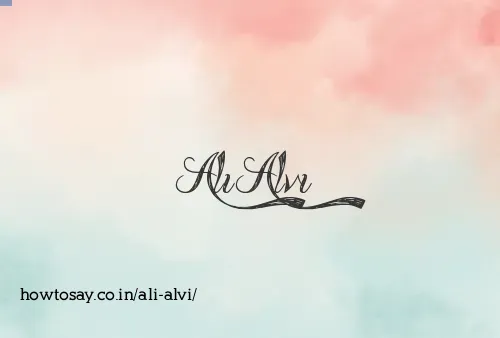 Ali Alvi