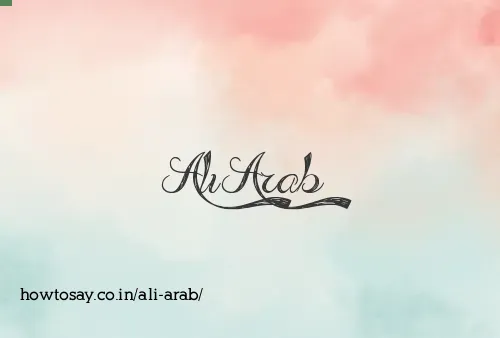Ali Arab