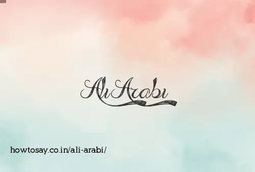 Ali Arabi