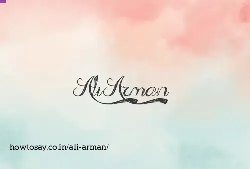 Ali Arman