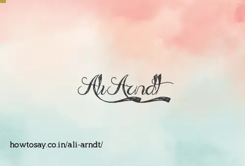 Ali Arndt